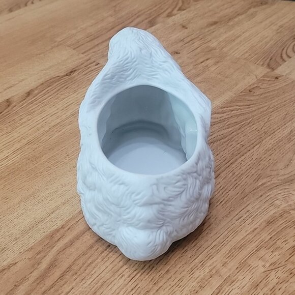 Figural White Rabbit Planter 7 1/2" x 4" x 4 1/2" - Picture 5 of 6